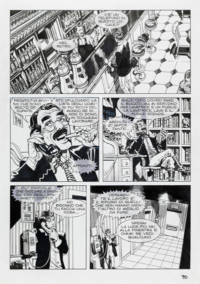 Dylan Dog - La via degli enigmi, matita e china su cartoncino