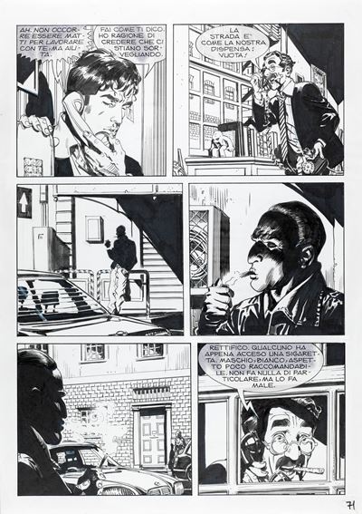 Dylan Dog - La via degli enigmi, matita e china su cartoncino