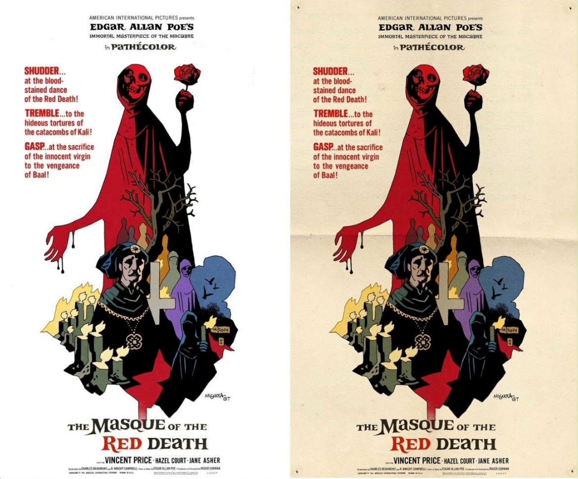 Mike Mignola - The Masque of the Red Death, matita e china su cartoncino
