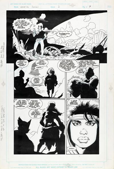 Wolverine: The Jungle Adventure, matita e china su cartoncino Marvel