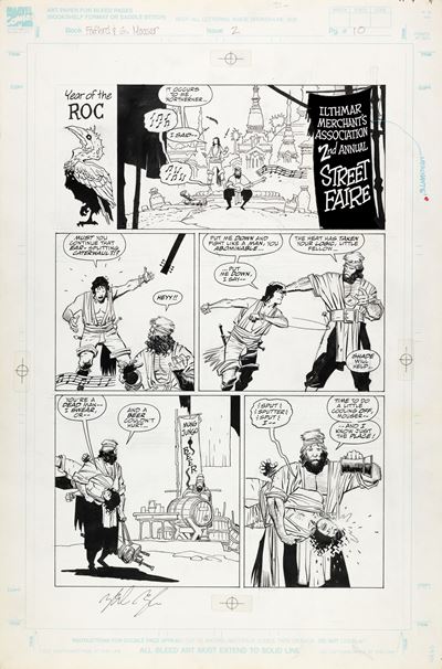 Fafhrd and the Gray Mouser - The Circle Curse, matita e china su cartoncino Marvel