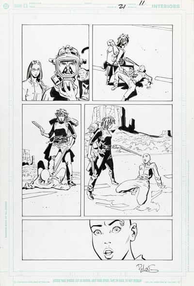 Y: The Last Man - Widow's Pass, matita e china su cartoncino DC