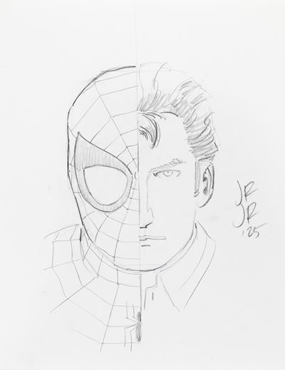 Spider-Man, matita su cartoncino
