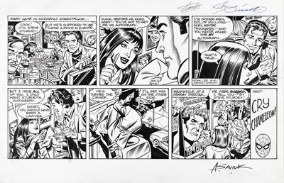 Saviuk e Sinnott, Amazing Spider-Man, matita e china su cartoncino