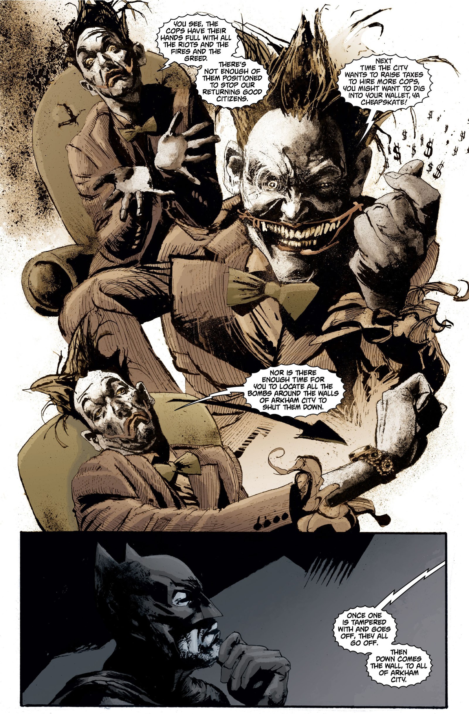 Alexander Jason Shawn - Batman: Arkham City - End Game, matita, china e biacca su cartoncino