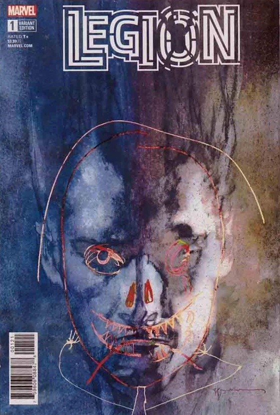 Bill Sienkiewicz - Legion n. 1, tecnica mista su cartoncino
