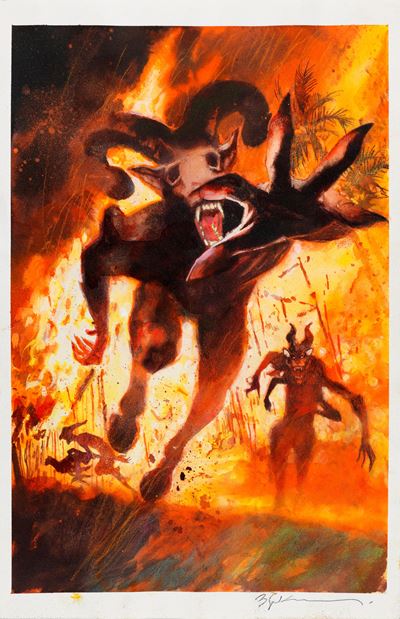 The Island Of Doctor Moreau, tempera su cartoncino