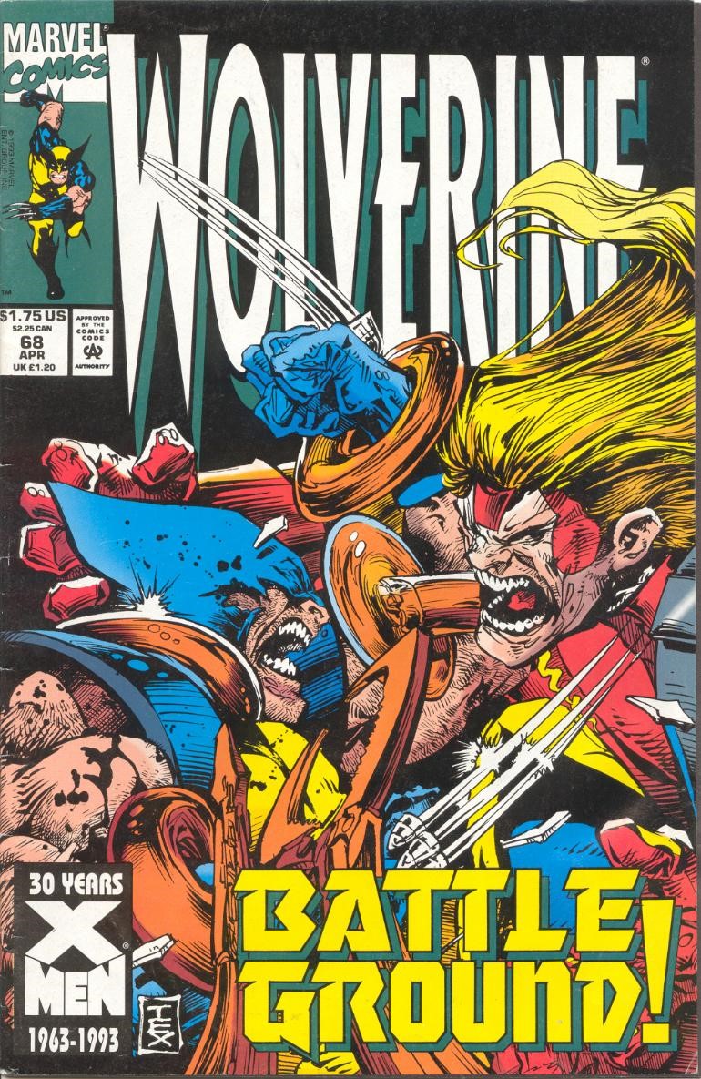 Mark Texeira - Copertina per Wolverine n. 68, matita e china su cartoncino Marvel