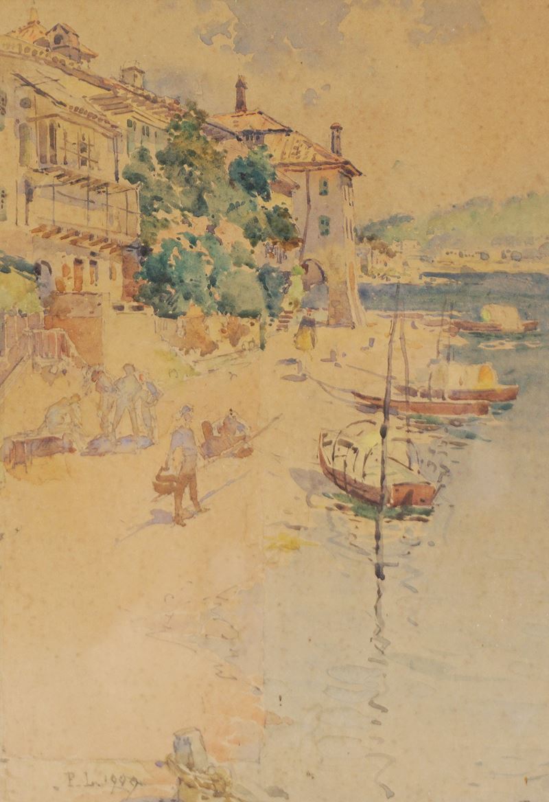 Scorcio di paese lacustre