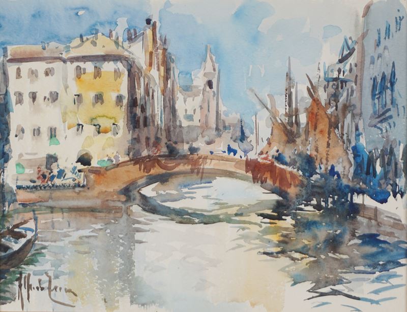 Scorcio di Venezia con canale