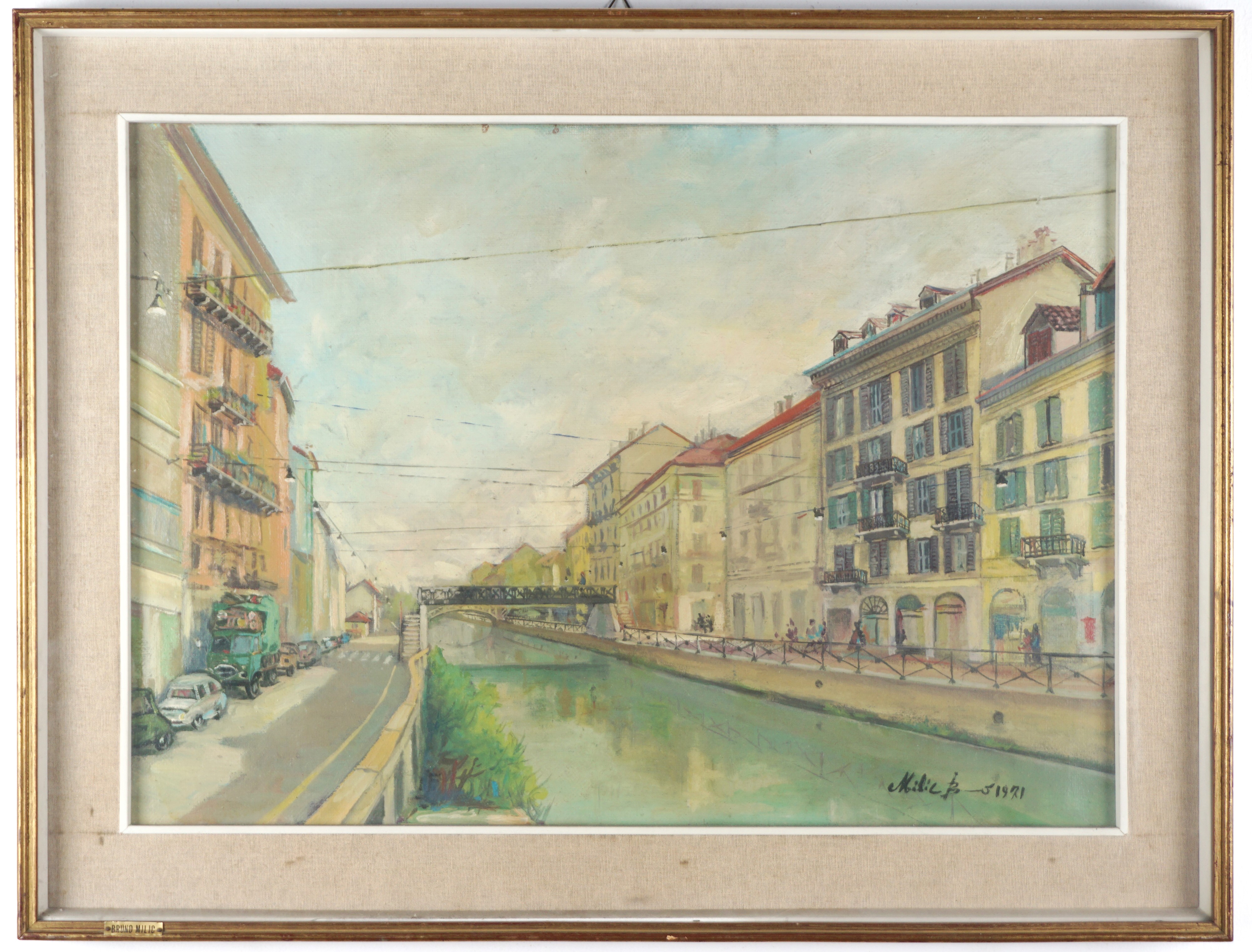 Scorcio del naviglio a Milano