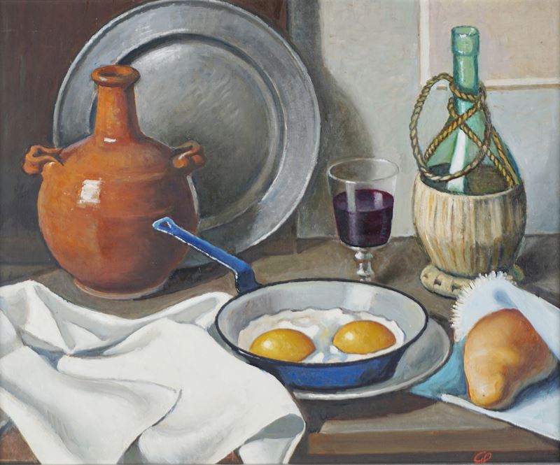 Natura Morta con tegamino di uova