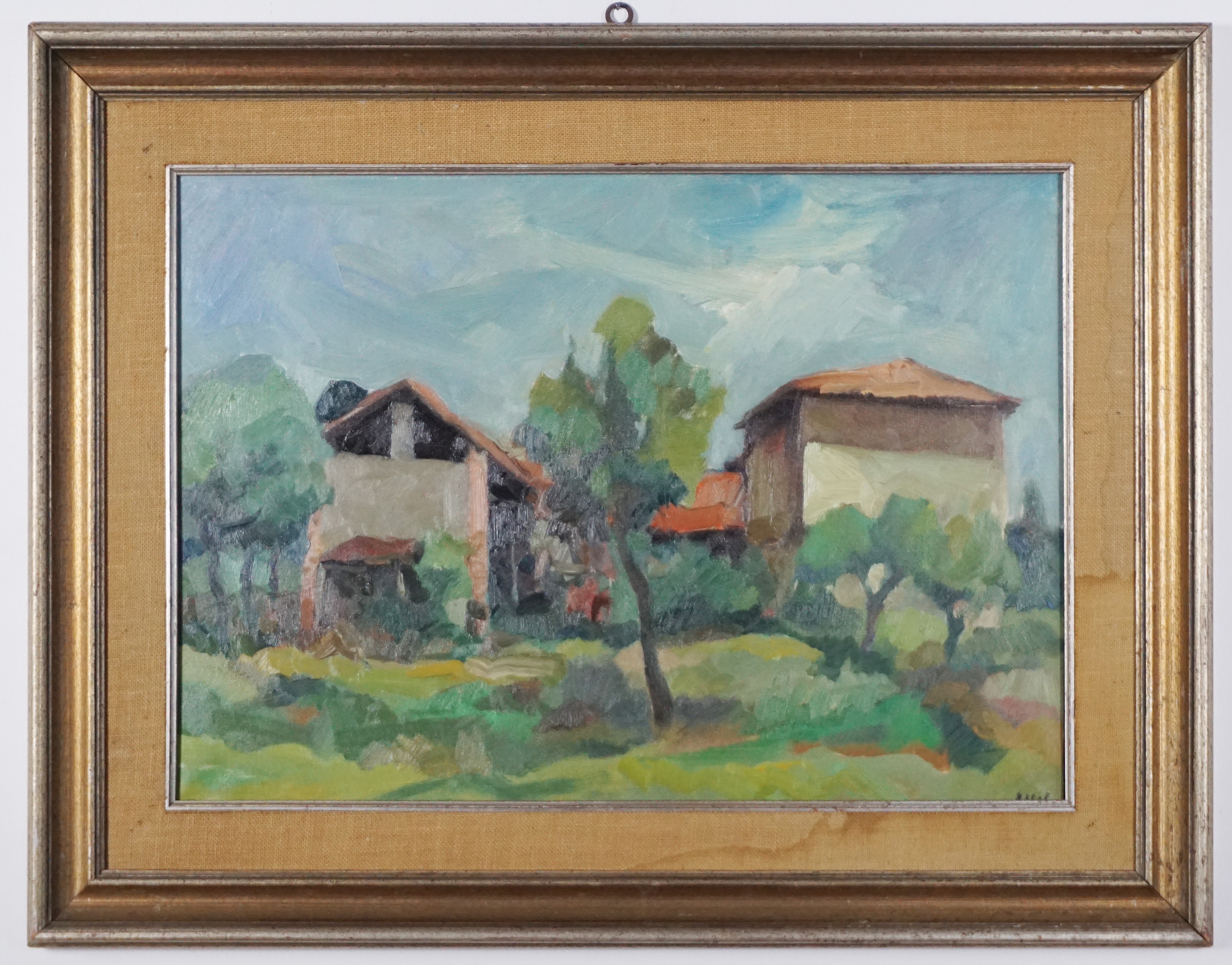 Luigi Paris - Cascinale a Cassano, olio su tela