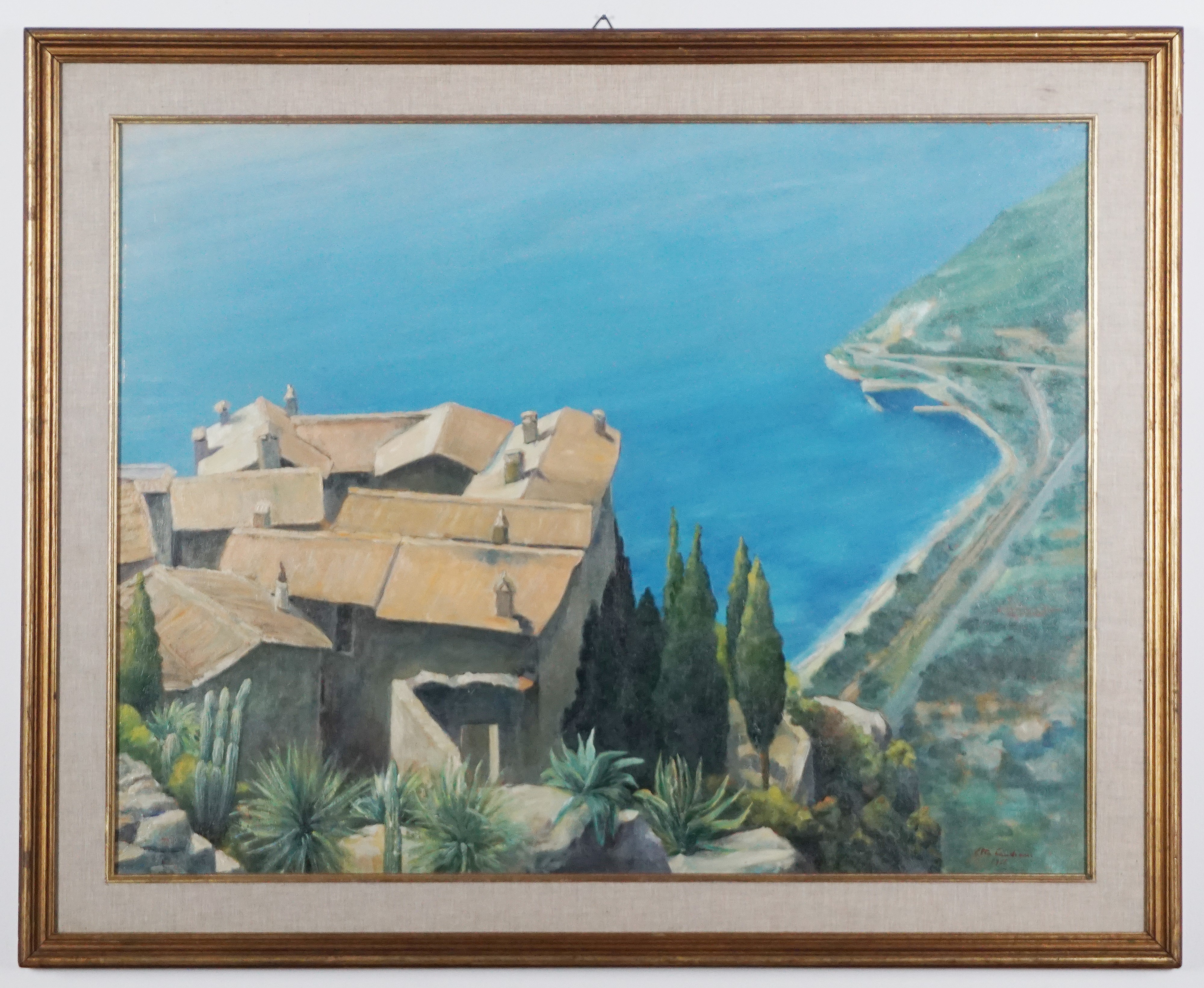Anonimo Seconda Metà Secolo XX - Etta Candiani, Èze, olio su tavola