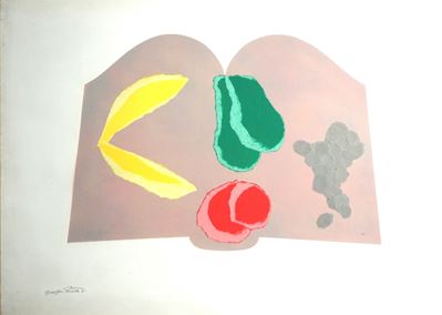 Composizione, collage policromo su carta