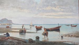 Pescatori in riva al mare