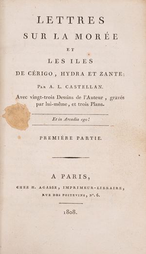 Lettres sur la mor&eacute;e et les islands de C&eacute;rigo, Hydra et Zante