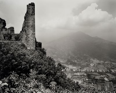 Sacra di San Michele, Stampa vintage alla gelatina ai sali d'argento, 1990
