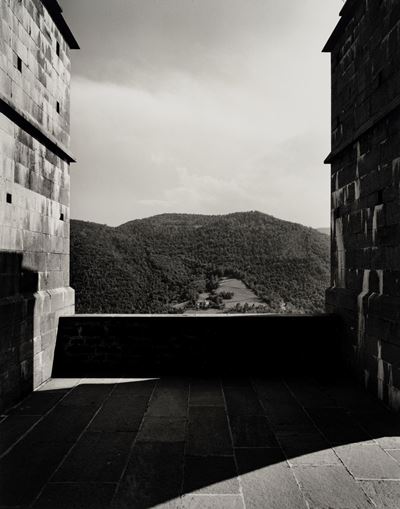 Sacra di San Michele, Stampa vintage alla gelatina ai sali d'argento, 1990