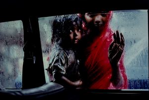 Mother and Child at Car Window, Bombay, India