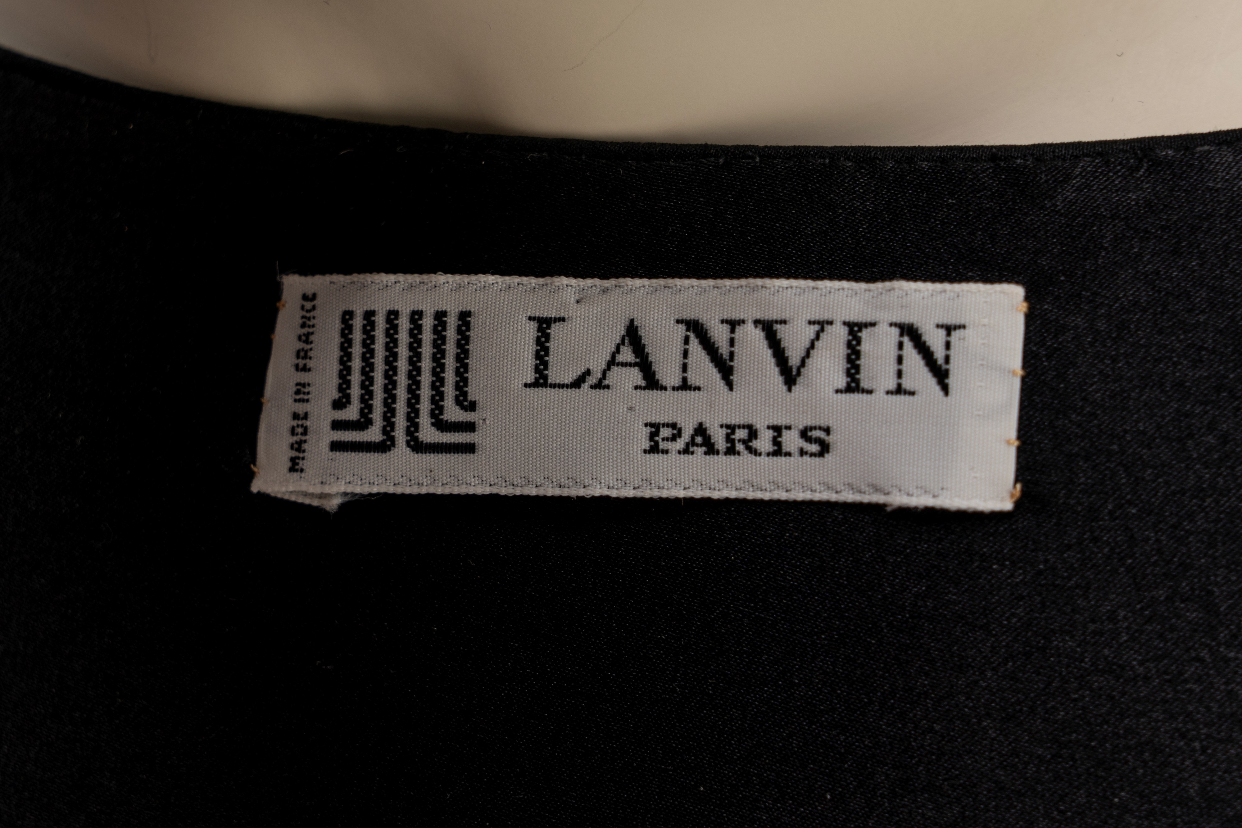 Lanvin - Camicia, raso di seta nero