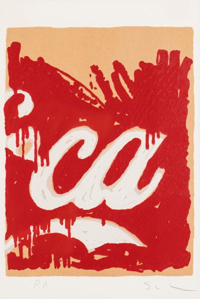 Coca Cola, serigrafia a colori (es. P.A.), cm 21 x 14