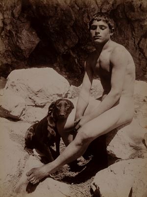 Senza titolo (Giovane siciliano con cane)