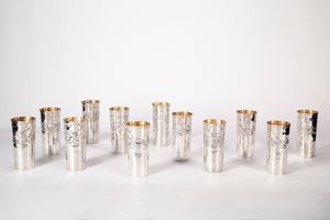 Set of twelve glasses