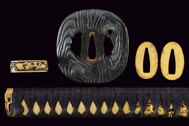 Bel Daisho, con katana recante firma Kanefusa