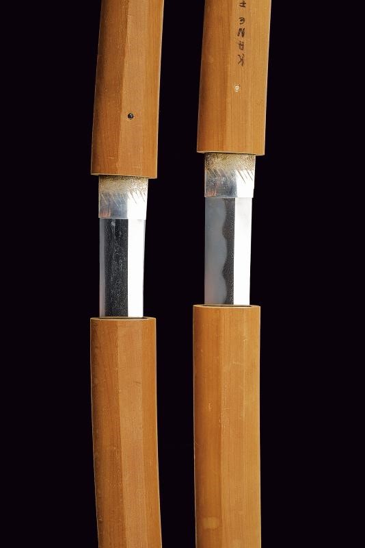 Bel Daisho, con katana recante firma Kanefusa