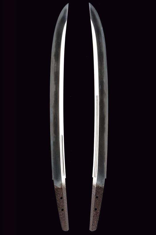 Bellissimo ko-wakizashi di scuola Mino con Mon di Oda Nobunaga