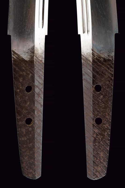 Bellissimo ko-wakizashi di scuola Mino con Mon di Oda Nobunaga