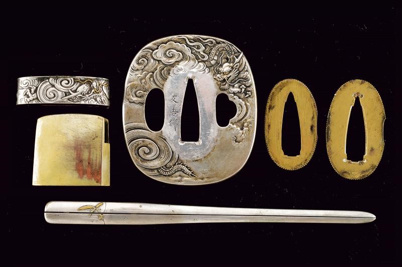 Importante wakizashi firmato Omi no kami Fujiwara Tsuna Hiro