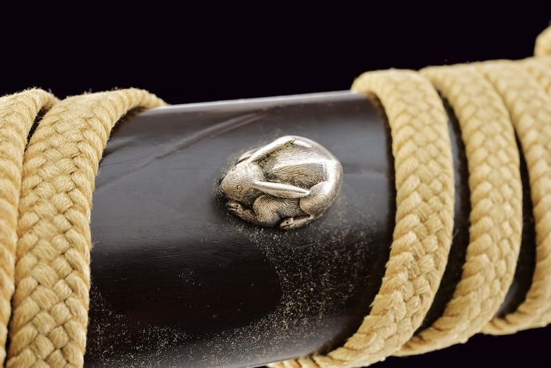 Importante wakizashi firmato Omi no kami Fujiwara Tsuna Hiro