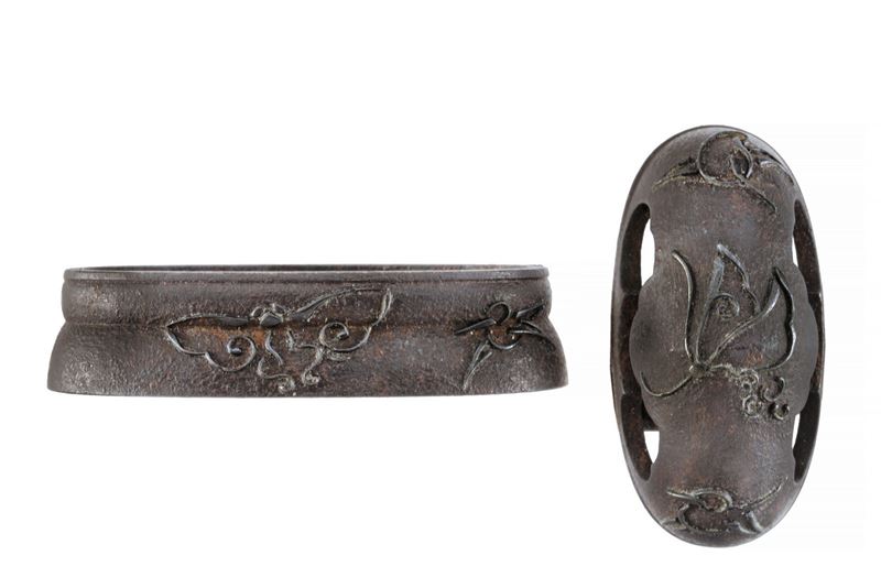 Importante set di fuchi-kashira della scuola Higo