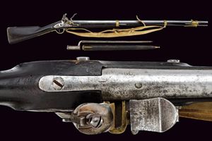 Fucile a pietra focaia da fanteria Mod. 1798/99, corto, con baionetta