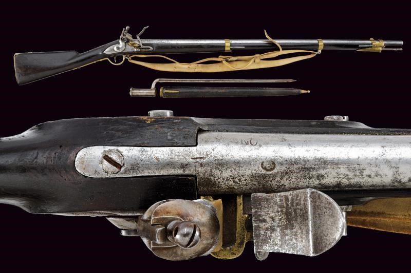 Fucile a pietra focaia da fanteria Mod. 1798/99, corto, con baionetta