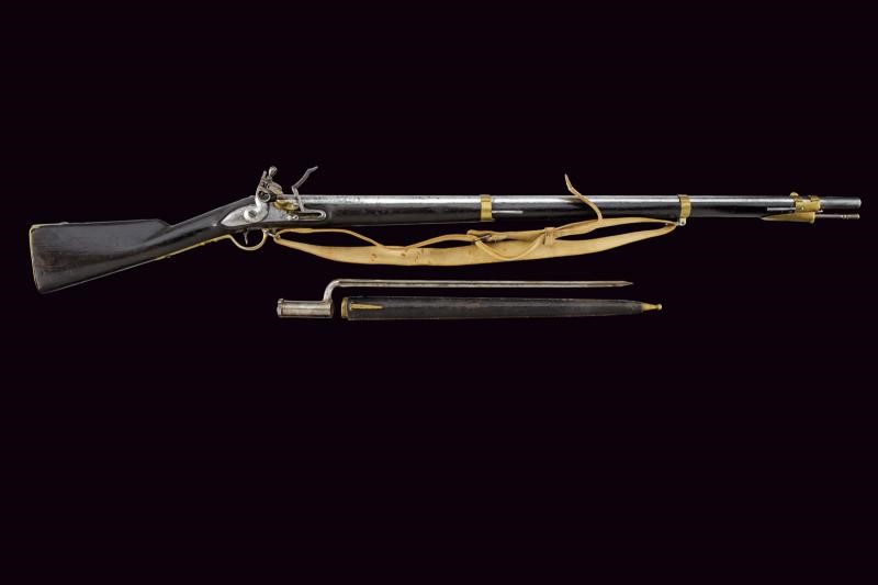 Fucile a pietra focaia da fanteria Mod. 1798/99, corto, con baionetta