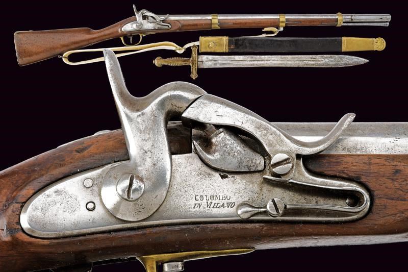Fucile a luminello con daga, per Guardie Boschive del Lombardo-Veneto