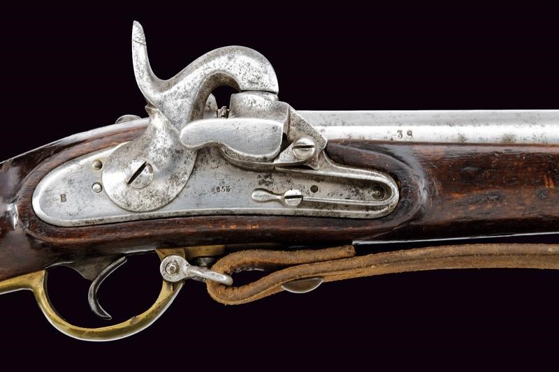 Raro fucile sistema Augustin da cadetto mod. 1842 con baionetta