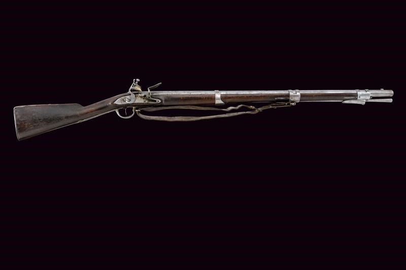 Raro fucile a pietra focaia da dragone convertito per truppe fluviali (Tschaikisten) mod. 1770