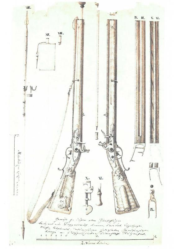 Raro Doppelstutzen Mod. 1768 a pietra focaia firmato Michael Spock