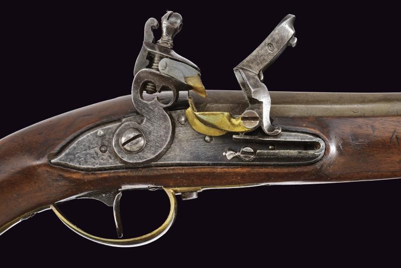 Rara pistola a pietra focaia da ufficiale di fanteria mod. 1809