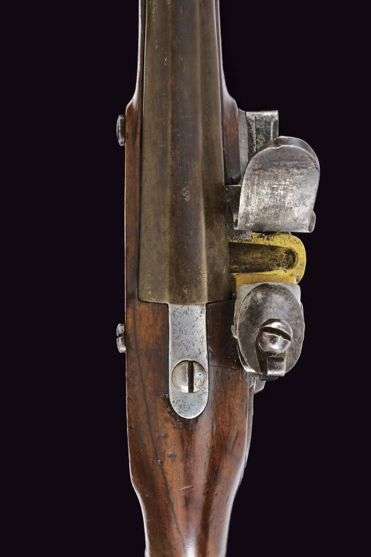 Rara pistola a pietra focaia da ufficiale di fanteria mod. 1809