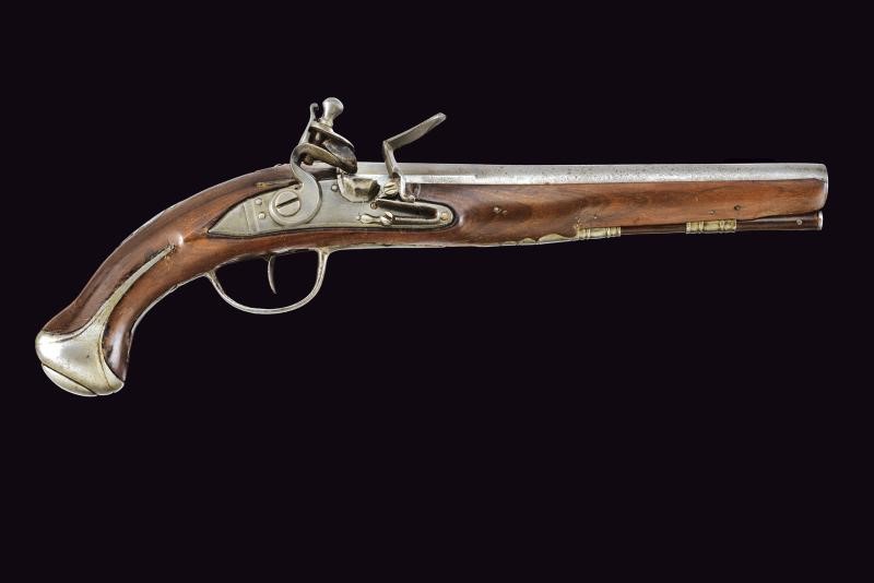 Rarissima pistola a pietra focaia da ufficiale di cavalleria Mod. 1770