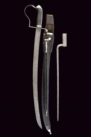 Sciabola da fanteria mod. 1836 e baionetta a ghiera per fucile mod. 1799