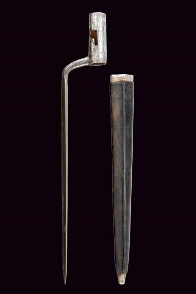 Baionetta a manicotto mod. 1754, Austria, lunghezza 44.5 cm.