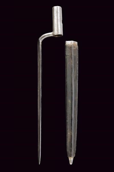Baionetta a manicotto per fucile 1768/74 'Tschaikisten', Austria, lunghezza 45 cm