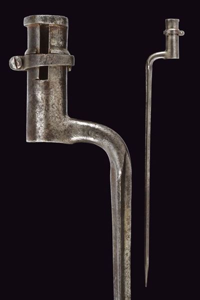 Baionetta a ghiera per fucile di fanteria, modello 1798, in ferro