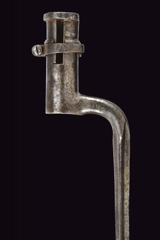 Baionetta a ghiera per fucile di fanteria, modello 1798, in ferro
